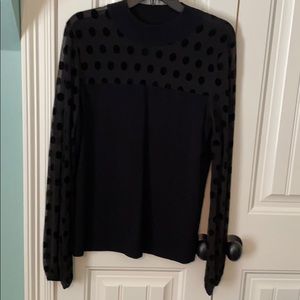 Black polka dot sweater